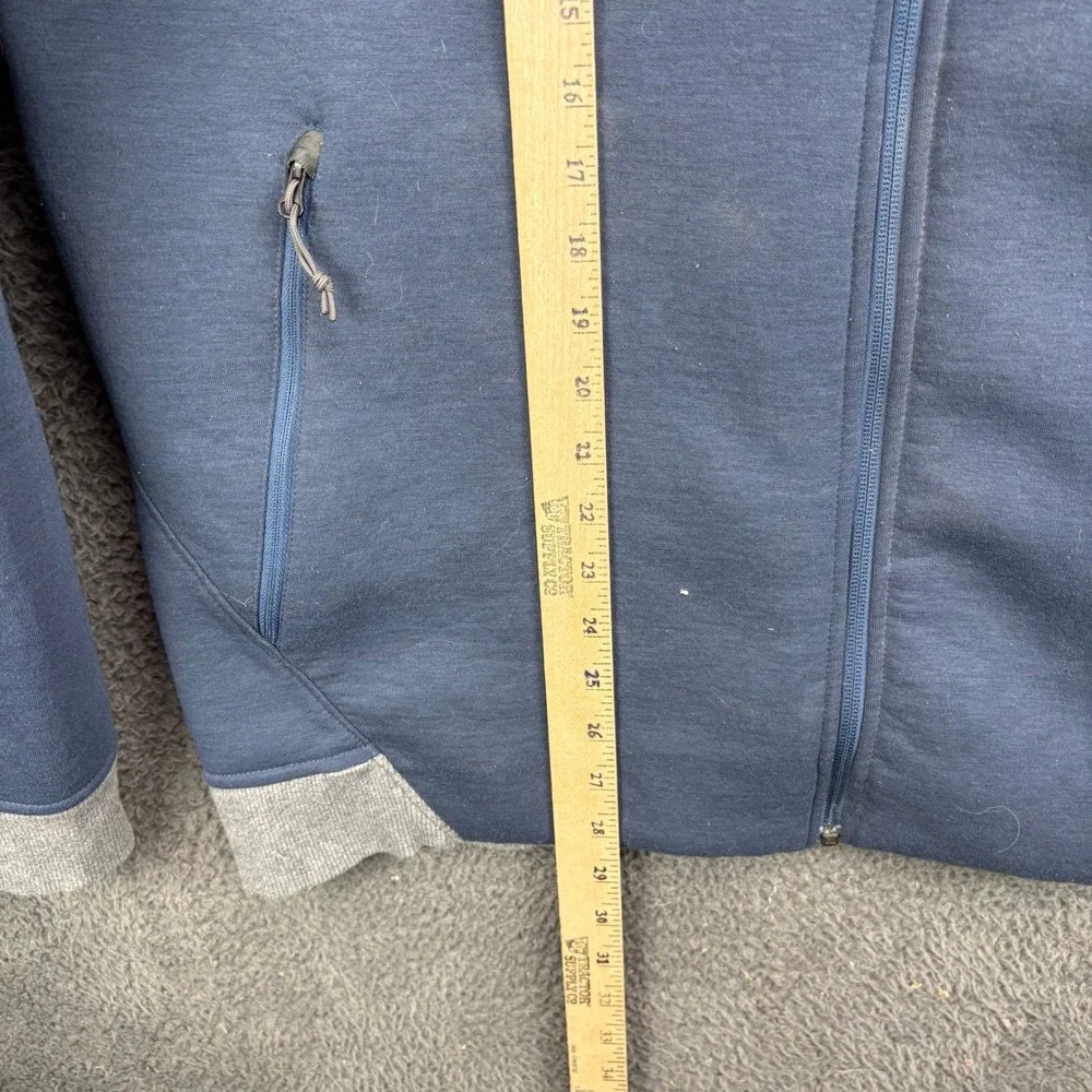 The North Face Mens XL Blue‎ Full Zip Fleece Jacket Mock Neck Colorblock